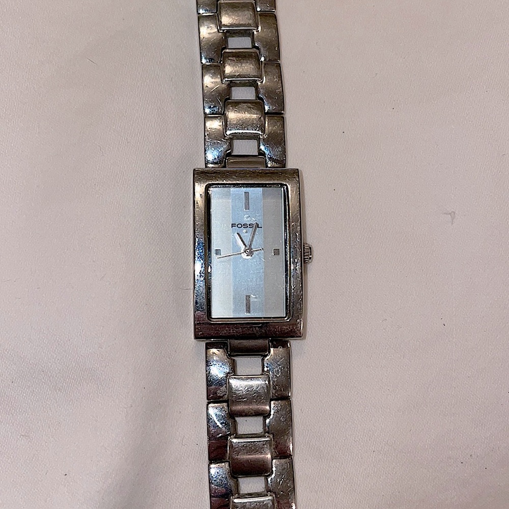 Silver women’s Fossil watch